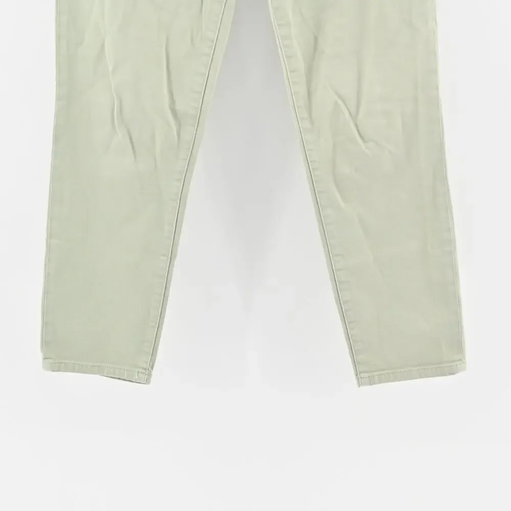 Tory‎ Burch Jeans Womens Size 28 Alexa Cropped Skinny Leg Green Mid Rise Denim